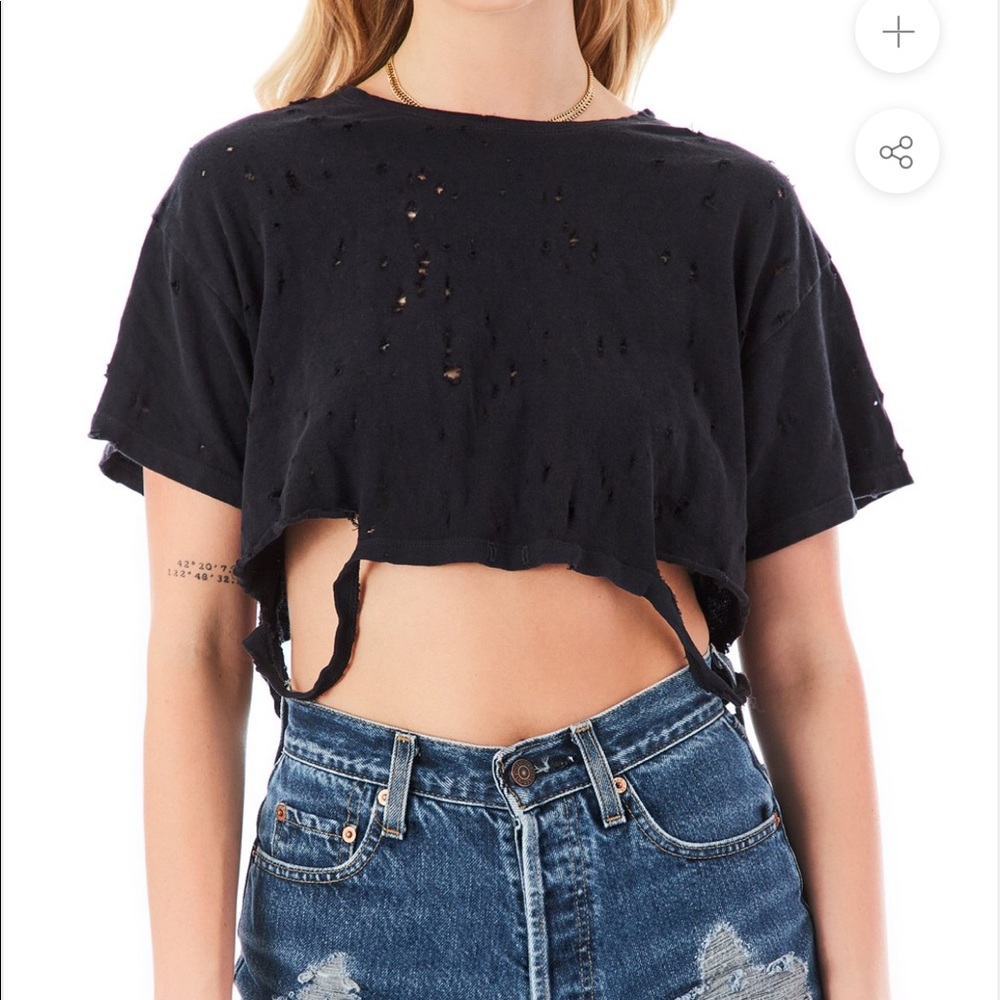 Emma & Sam Ripped Crop Tee